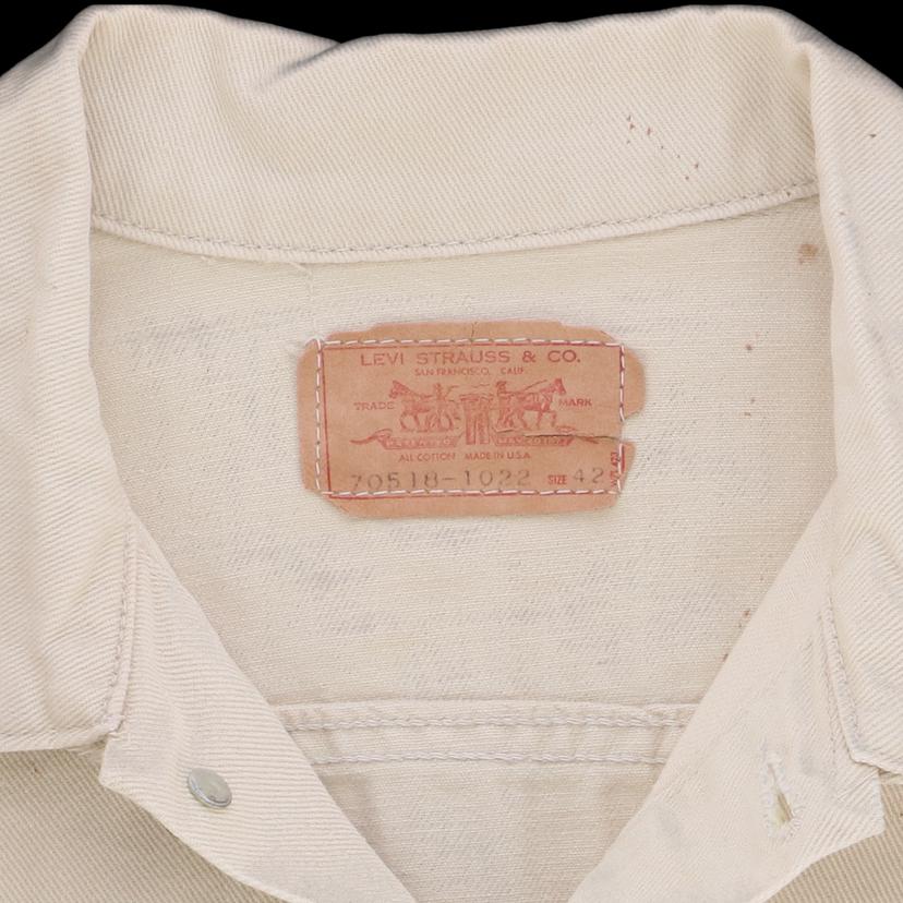 LEVIS リーバイス/60's/希少/70518コットンツイルJK/裏ボタン0/USA製/ヴィンテージ/70518-1022//42/Bランク/82