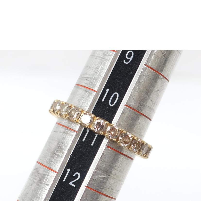 ダイヤ ハーフエタニティリング 1.0ct 11号 17石 K18YG ハフエタ 爪留め//ABランク/65