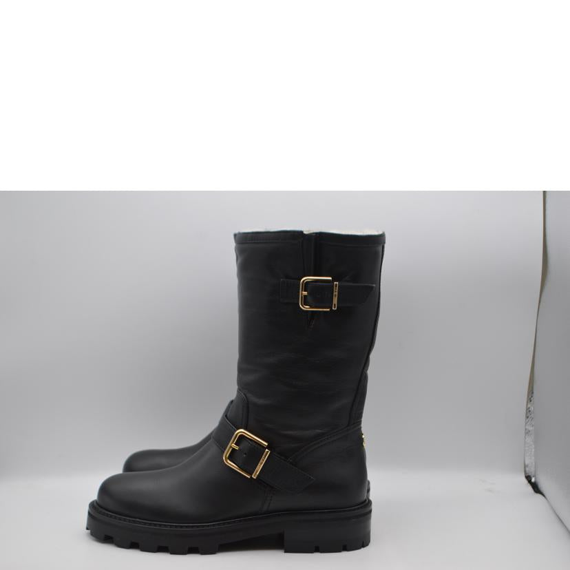 JIMMY CHOO ジミーチュウ/バイカーⅡファーインアンクルレザーブーツ/23.5cm/BIKERⅡ//Aランク/89