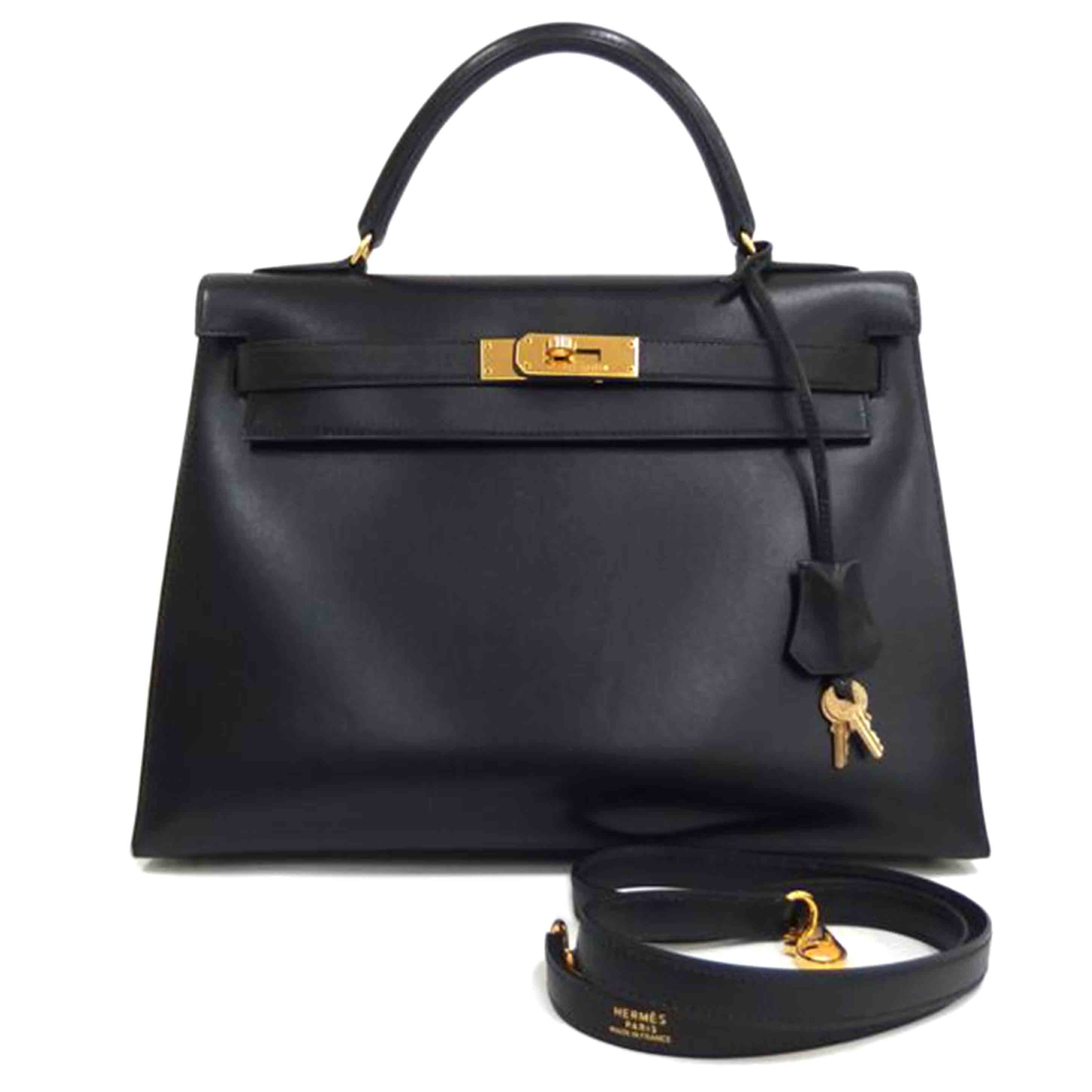 HERMES エルメス/ケリー32/GP/外縫い/BOXカーフ/ブラック//ABランク/82