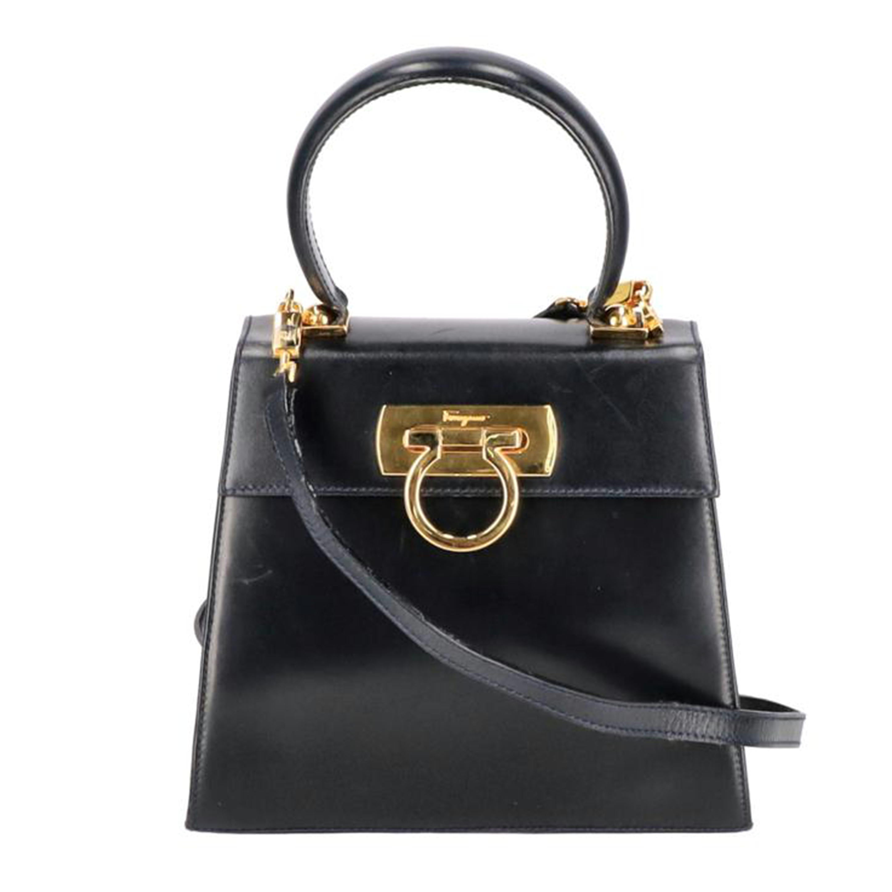 Salvatore Ferragamo サルバトーレフェラガモ/ガンチーニ2wayハンドバッグ/O212193//ABランク/09