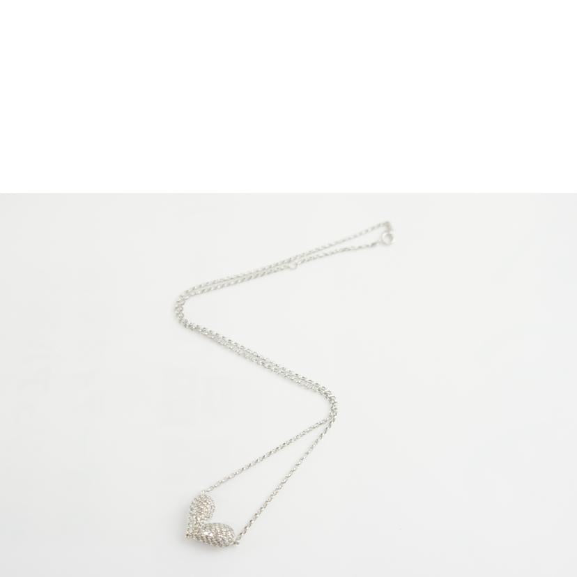 K18WGダイヤネックレス0.85鑑//ABランク/64