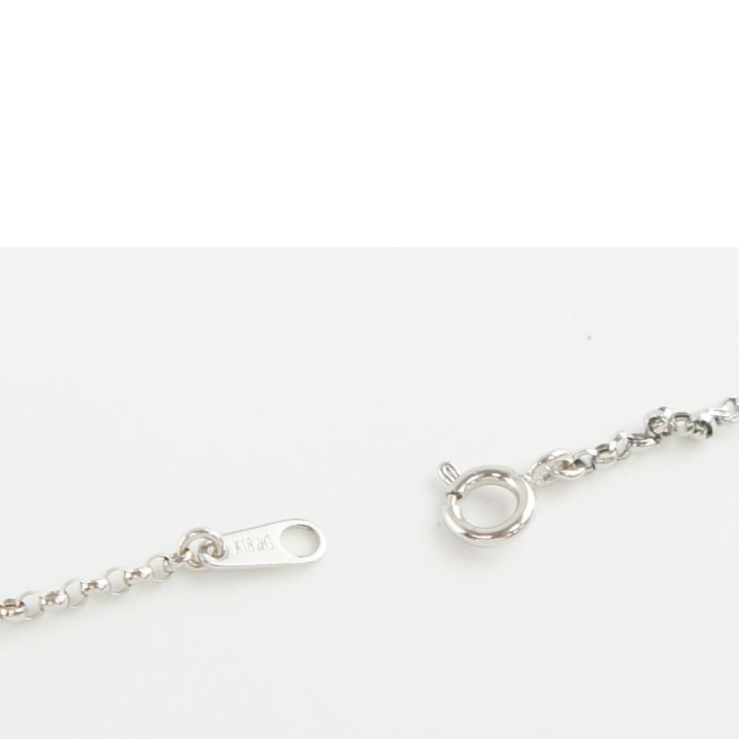 K18WGダイヤネックレス0.85鑑//ABランク/64