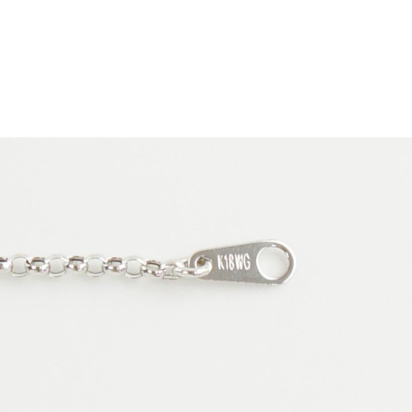 K18WGダイヤネックレス0.85鑑//ABランク/64