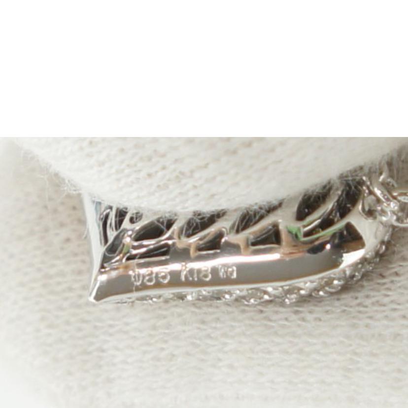 K18WGダイヤネックレス0.85鑑//ABランク/64