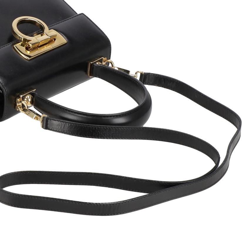 Ferragamo フェラガモ/ガンチーニ2WAYハンド/ブラック/GD金具/BX-212193//Aランク/75