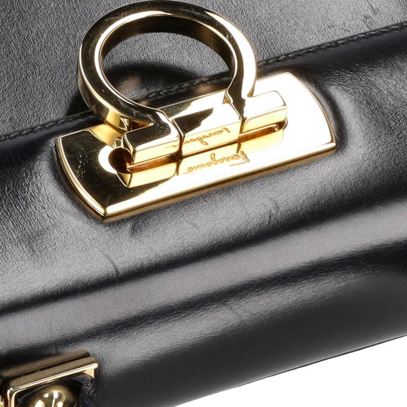 Ferragamo フェラガモ/ガンチーニ2WAYハンド/ブラック/GD金具/BX-212193//Aランク/75