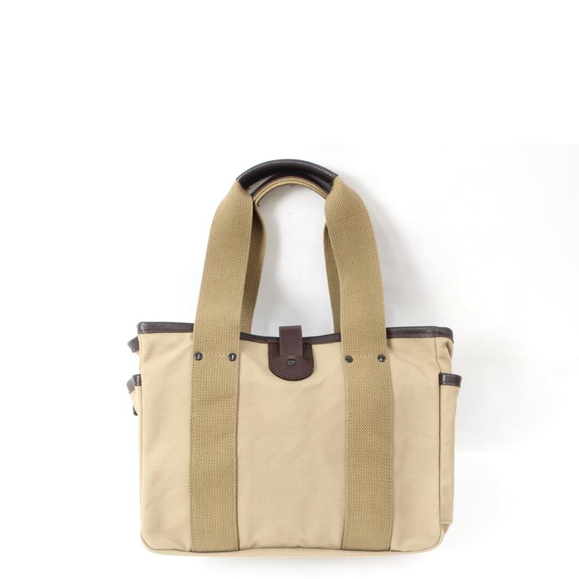 PLAIN プレイン/キャンパストートバッグ ベージュ×ブラウン//ABランク/65