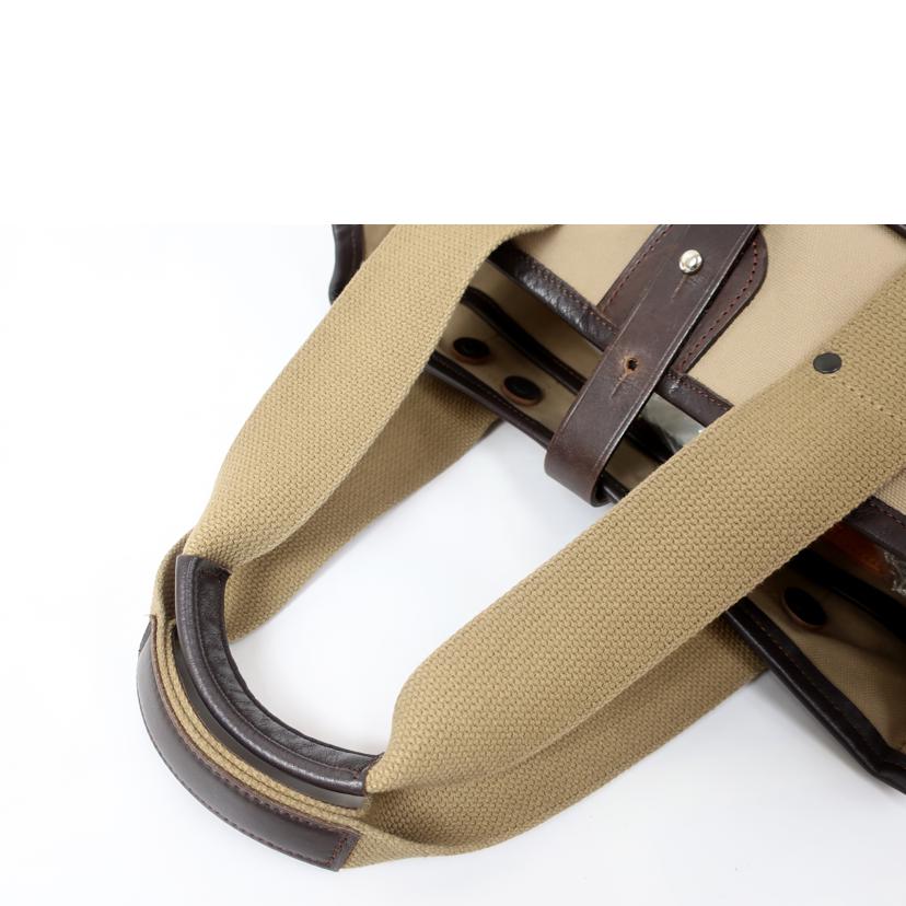 PLAIN プレイン/キャンパストートバッグ ベージュ×ブラウン//ABランク/65