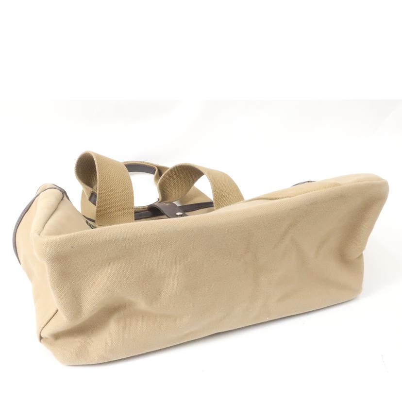 PLAIN プレイン/キャンパストートバッグ ベージュ×ブラウン//ABランク/65