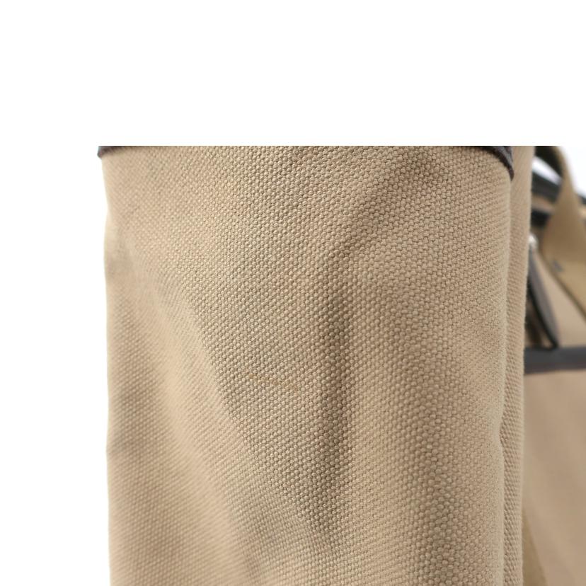 PLAIN プレイン/キャンパストートバッグ ベージュ×ブラウン//ABランク/65