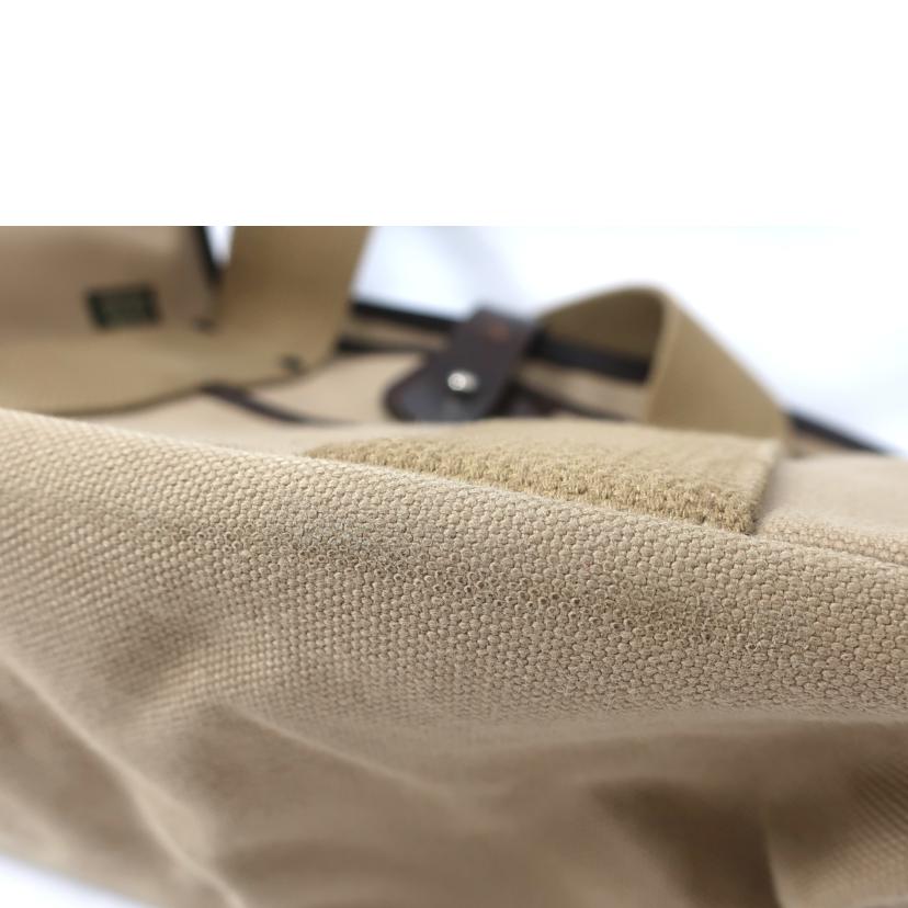 PLAIN プレイン/キャンパストートバッグ ベージュ×ブラウン//ABランク/65