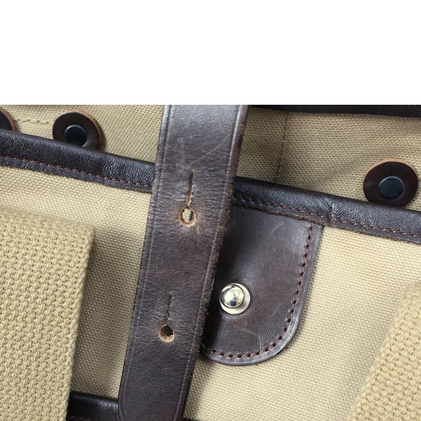 PLAIN プレイン/キャンパストートバッグ ベージュ×ブラウン//ABランク/65