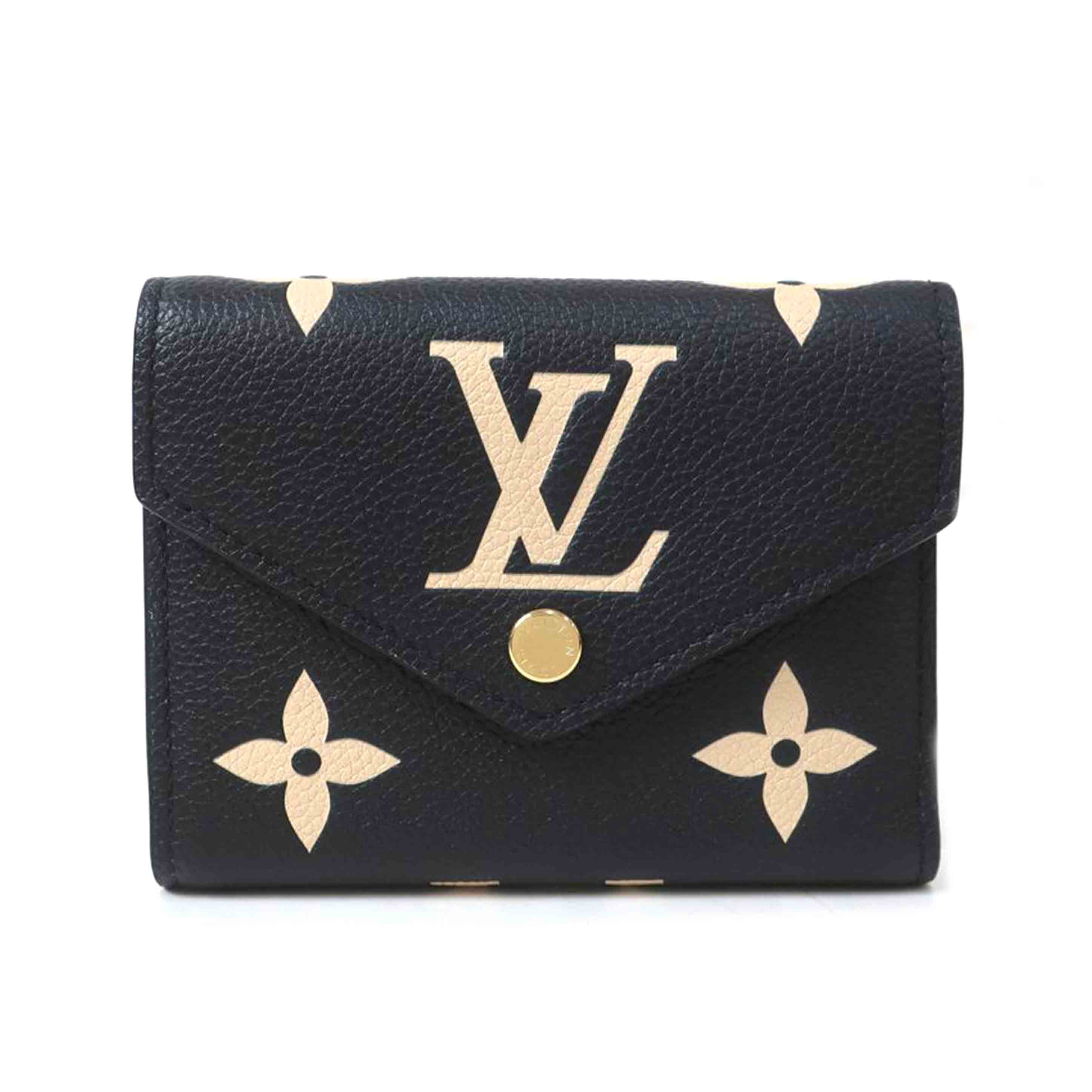 LOUIS VUITTON ルイ・ヴィトン/ポルトフォイユ・ヴィクトリーヌ 三つ折り財布 ブラック/M80968//Aランク/65