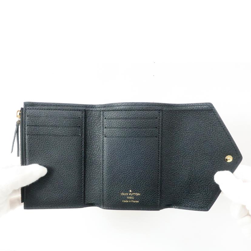 LOUIS VUITTON ルイ・ヴィトン/ポルトフォイユ・ヴィクトリーヌ 三つ折り財布 ブラック/M80968//Aランク/65