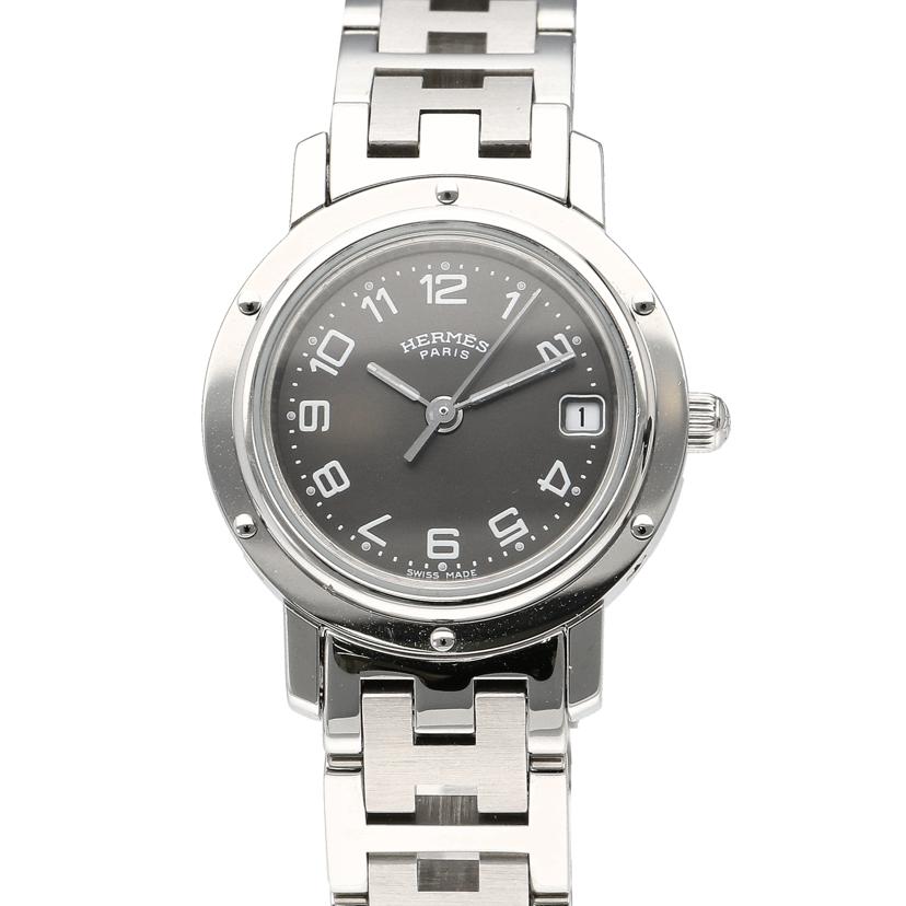 HERMES エルメス/クリッパー・グレー/レディース/クオーツ/CL4.210//181****/SAランク/92
