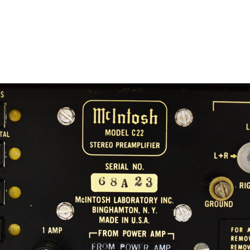 Mcintosh マッキントシュ/プリアンプ/C22//Bランク/75