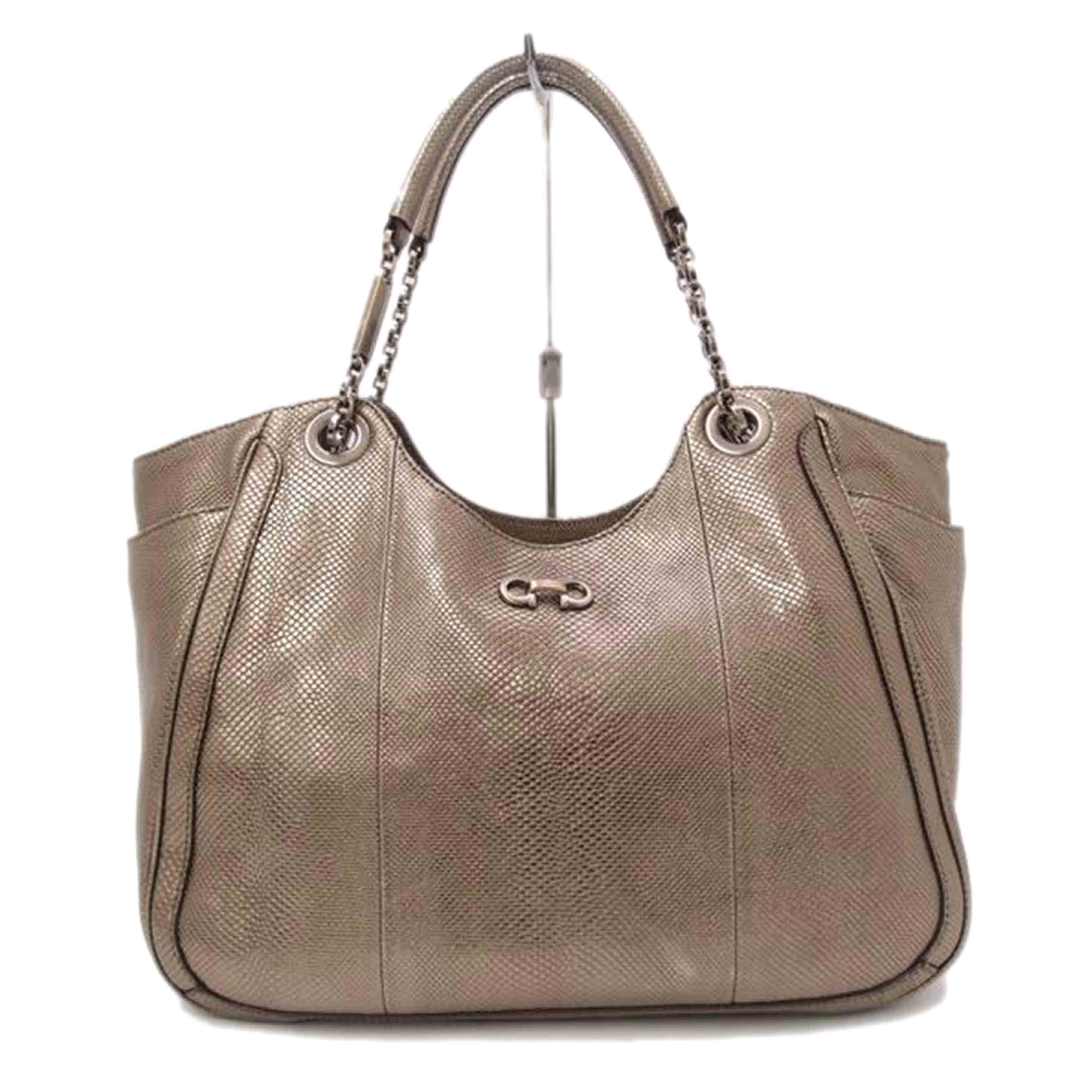 Ferragamo フェラガモ/ガンチーニチェーントート/ゴールド/21-C838//Aランク/69