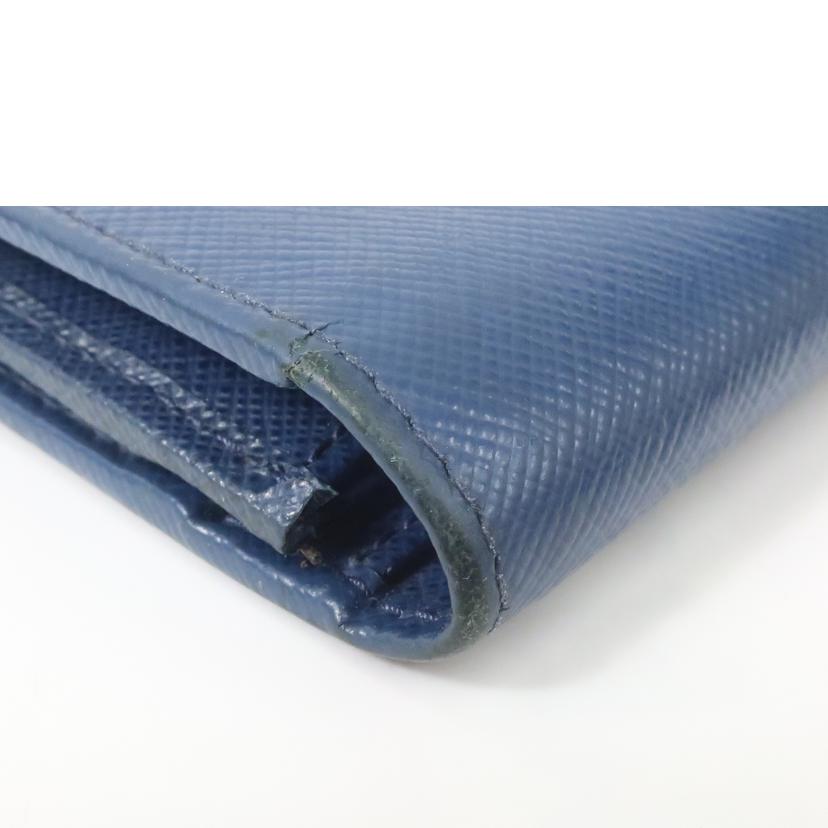 PRADA プラダ/サフィアーノトラベル 札入れ カードケース 長財布 SAFFIANO TRAVEL ブルー/2MV341//Bランク/65