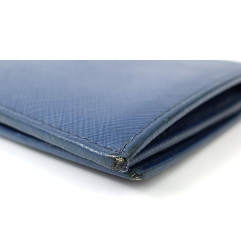 PRADA プラダ/サフィアーノトラベル 札入れ カードケース 長財布 SAFFIANO TRAVEL ブルー/2MV341//Bランク/65