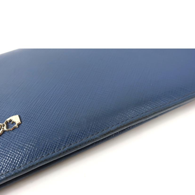 PRADA プラダ/サフィアーノトラベル 札入れ カードケース 長財布 SAFFIANO TRAVEL ブルー/2MV341//Bランク/65