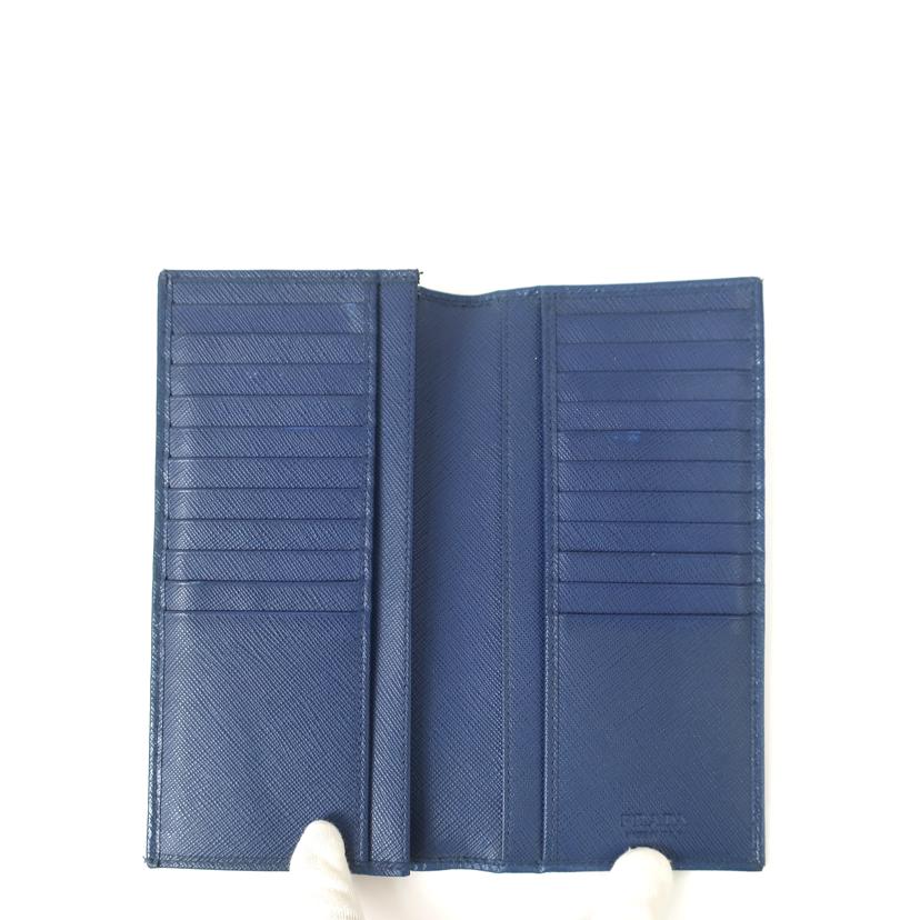 PRADA プラダ/サフィアーノトラベル 札入れ カードケース 長財布 SAFFIANO TRAVEL ブルー/2MV341//Bランク/65