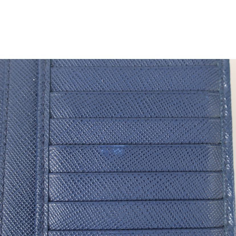 PRADA プラダ/サフィアーノトラベル 札入れ カードケース 長財布 SAFFIANO TRAVEL ブルー/2MV341//Bランク/65