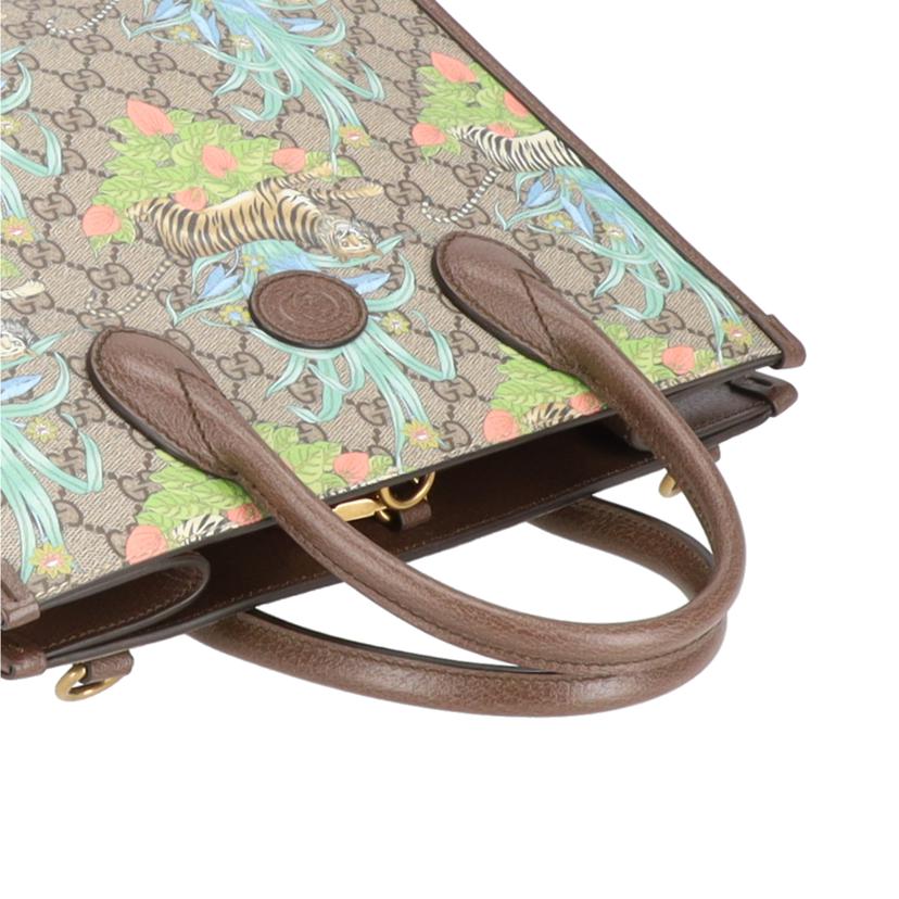 GUCCI グッチ/GGスプリームタイガープリント2WAYトート/659983//525***/Aランク/20