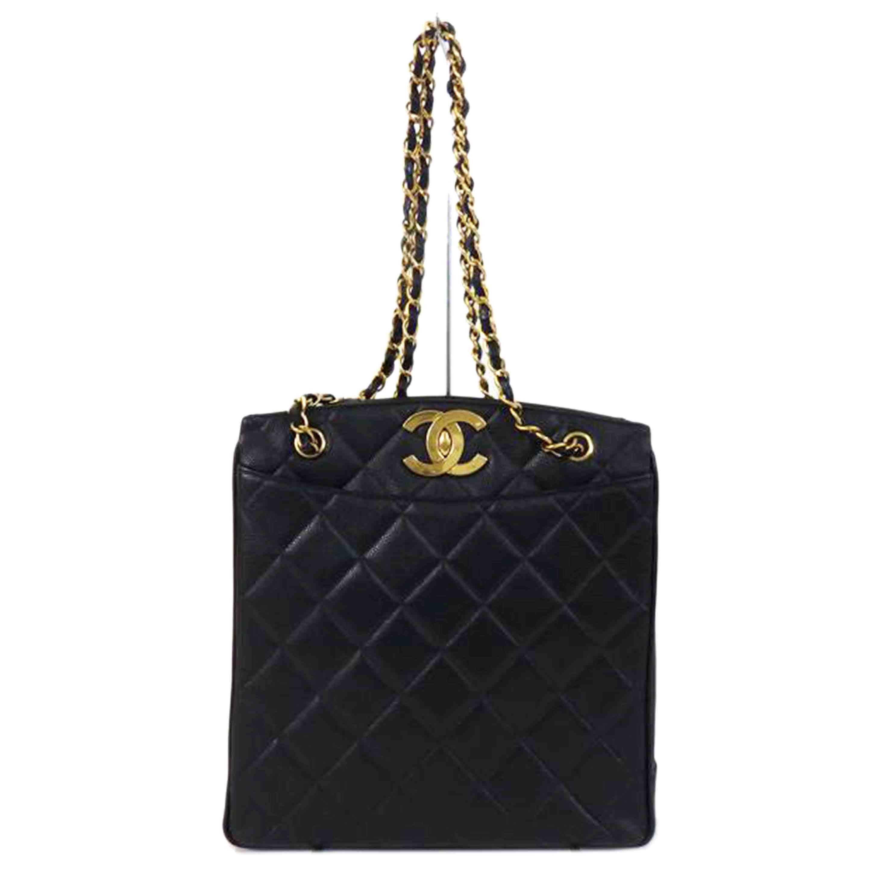 CHANEL シャネル/デカココ/チェーンショルダーバッグ/マトラッセ/キャビアスキン/黒/ゴールド金具//293****/ABランク/84
