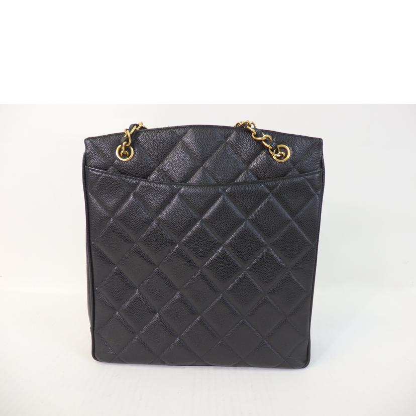 CHANEL シャネル/デカココ/チェーンショルダーバッグ/マトラッセ/キャビアスキン/黒/ゴールド金具//293****/ABランク/84
