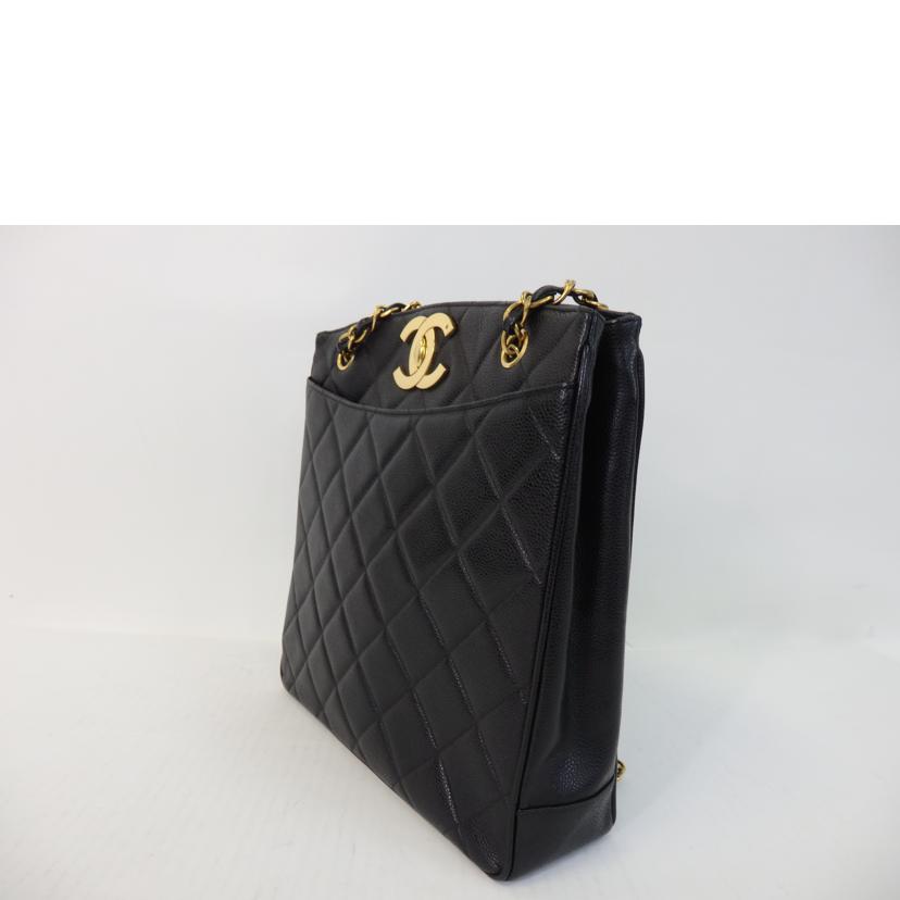 CHANEL シャネル/デカココ/チェーンショルダーバッグ/マトラッセ/キャビアスキン/黒/ゴールド金具//293****/ABランク/84