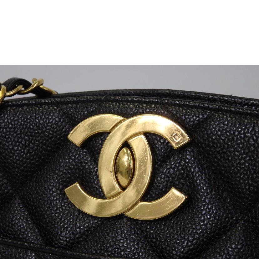 CHANEL シャネル/デカココ/チェーンショルダーバッグ/マトラッセ/キャビアスキン/黒/ゴールド金具//293****/ABランク/84