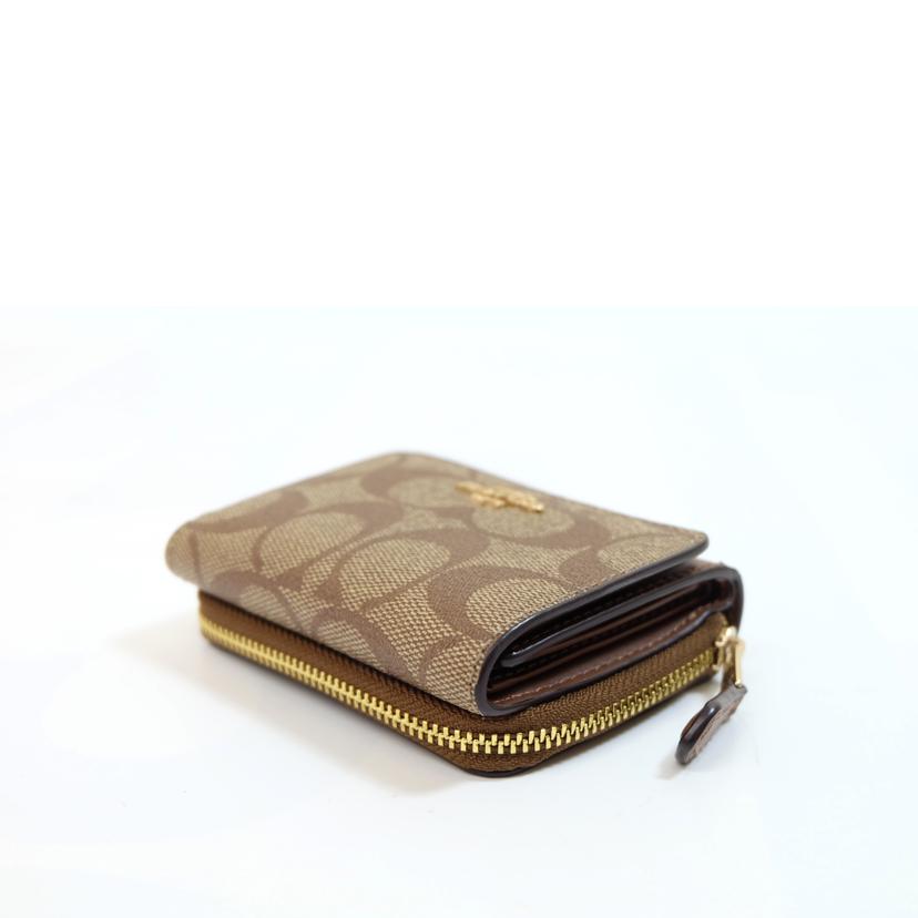 COACH コーチ/シグネチャー三つ折財布/7331//J22**/Aランク/71