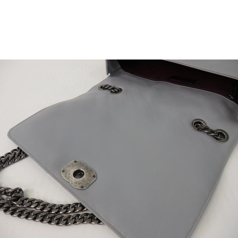 CHANEL シャネル/マトラッセ/ボーイシャネルチェーンショルダーバッグ/ラム/グレー/シルバー金具//208*****/ABランク/84