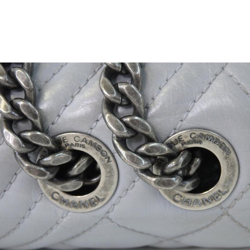 CHANEL シャネル/マトラッセ/ボーイシャネルチェーンショルダーバッグ/ラム/グレー/シルバー金具//208*****/ABランク/84