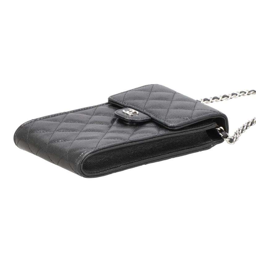 CHANEL シャネル/マトラッセキャビアスキンチェーンフォンホルダー//316*****/Aランク/92