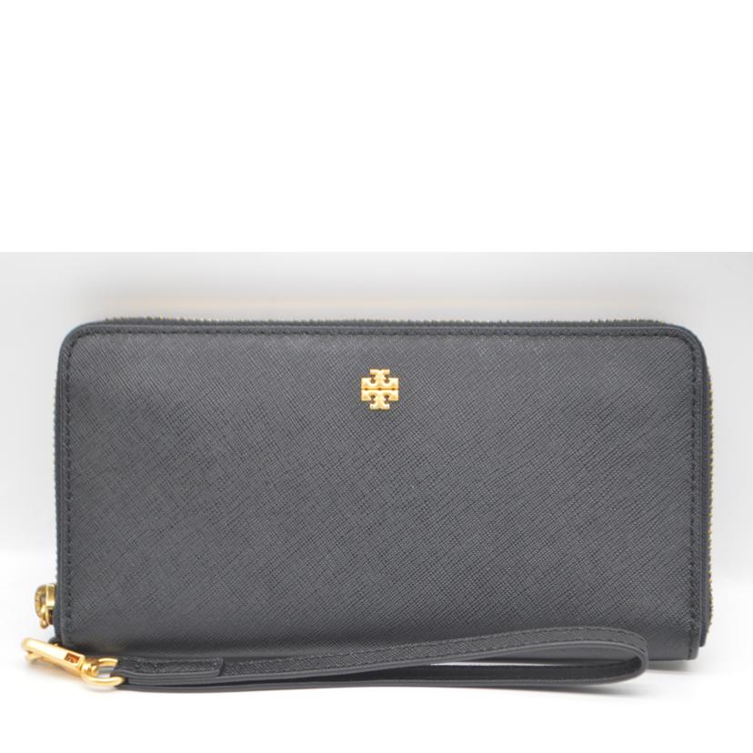 TORY BURCH トリーバーチ/エマーソンラウンドファスナー長財布/ブラック/136110 001//Aランク/89