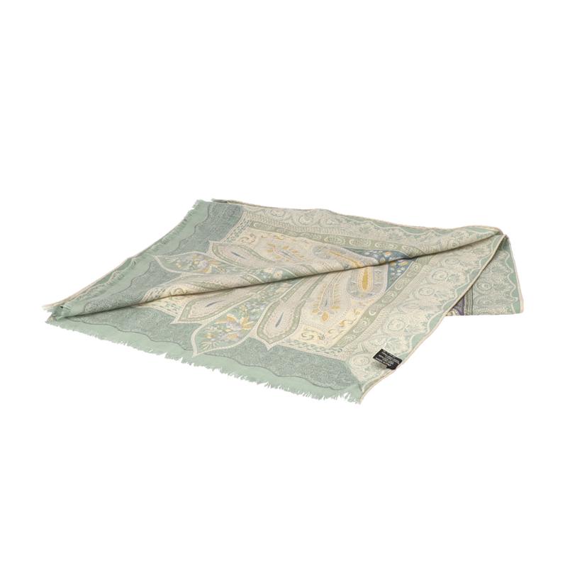 ETRO エトロ/ETRO ウール混スカーフ グリーン//Bランク/78