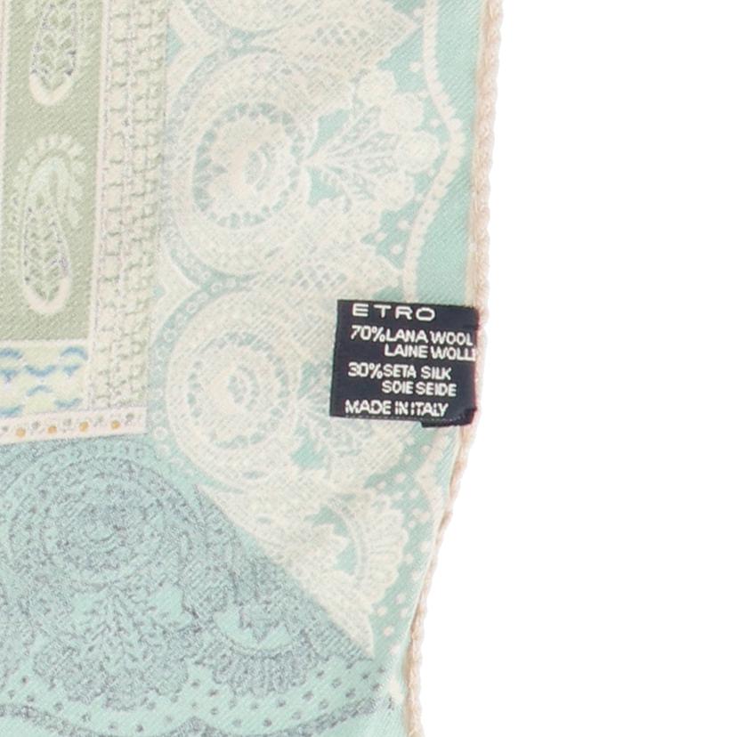 ETRO エトロ/ETRO ウール混スカーフ グリーン//Bランク/78