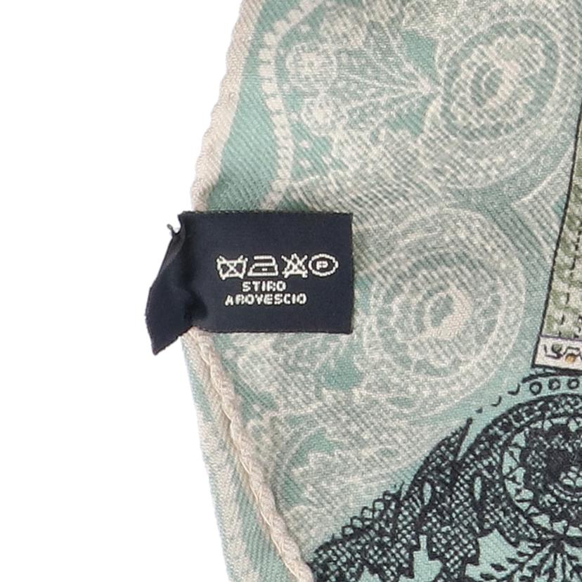 ETRO エトロ/ETRO ウール混スカーフ グリーン//Bランク/78