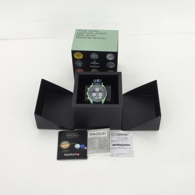 OMEGA×swatch オメガ×スウォッチ/ムーンスウォッチ/MISSION ON EARTH/クオーツ/SO33G100//Aランク/62