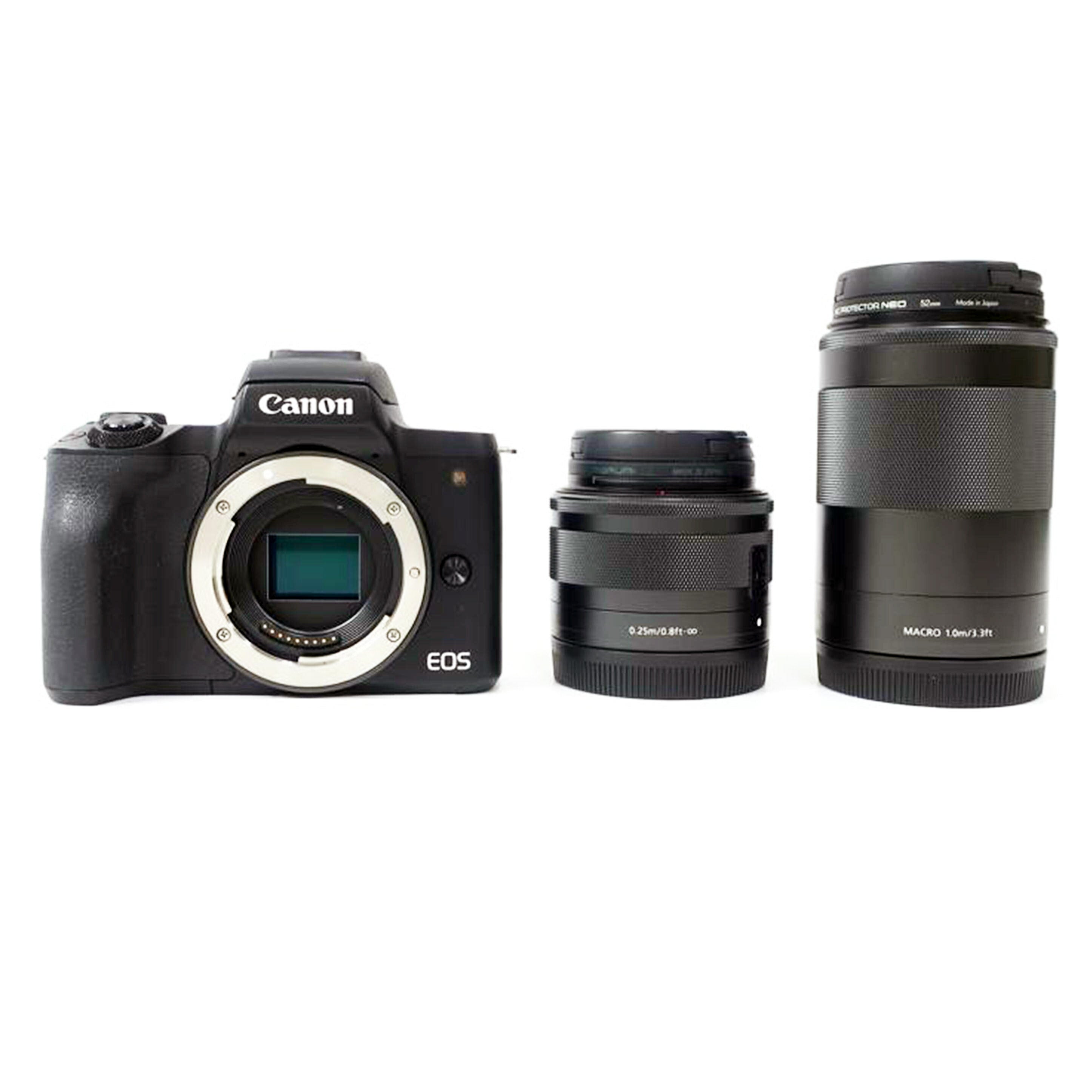 Canon キャノン/ミラーレス一眼カメラ ダムルズームキット/EOS Kiss M//831047001682/Aランク/65
