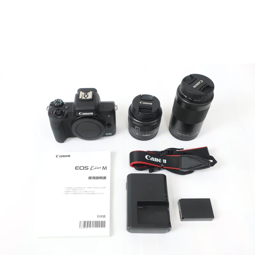 Canon キャノン/ミラーレス一眼カメラ ダムルズームキット/EOS Kiss M//831047001682/Aランク/65