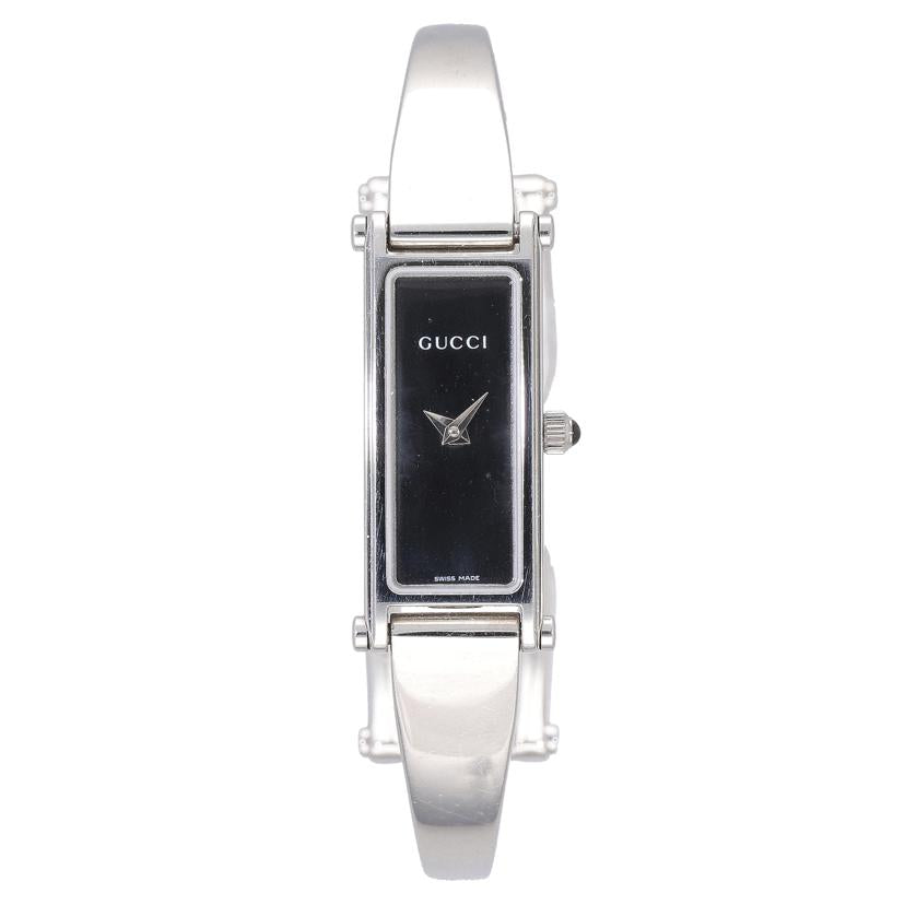 GUCCI グッチ/スクエアバングルウォッチ・ブラック×シルバー/クオーツ/1500L//120****/ABランク/75