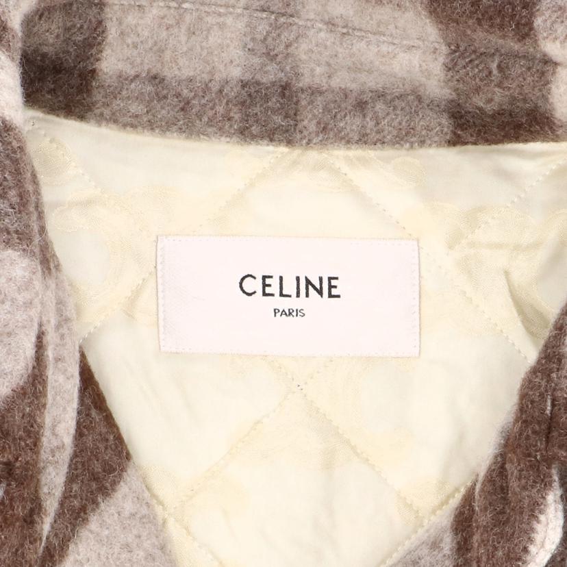 CELINE セリーヌ/オーバーサイズチェックシャツ/コート/ゴールドボタン/2W758486S//ABランク/92
