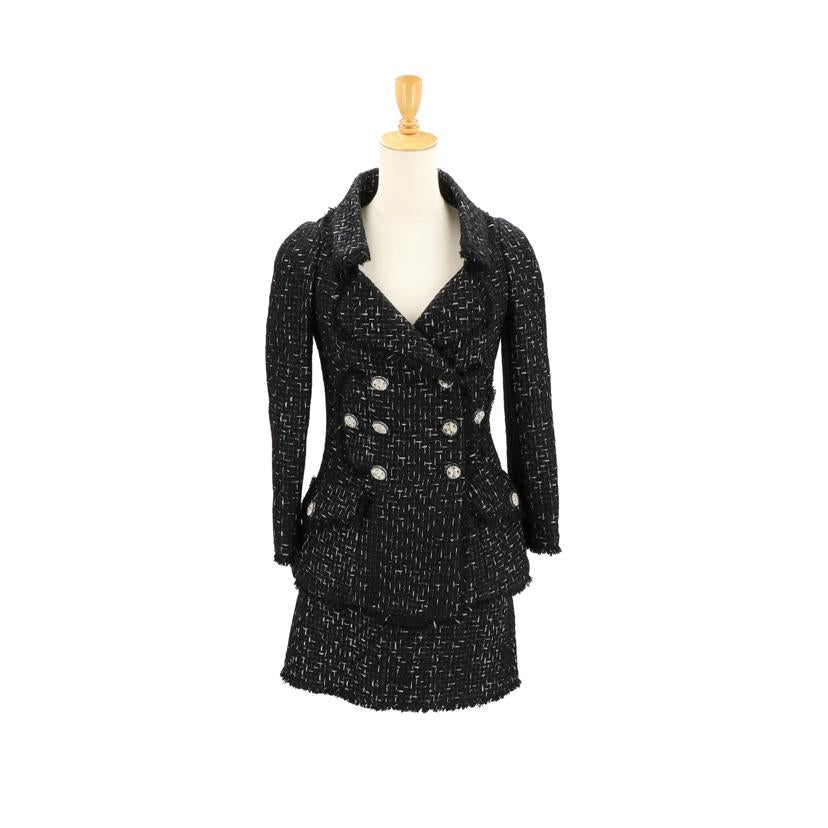 CHANEL シャネル/ツイードセットアップジャケットスカート/ダブルブレスト/グリポアボタン/P45108V33335//ABランク/92