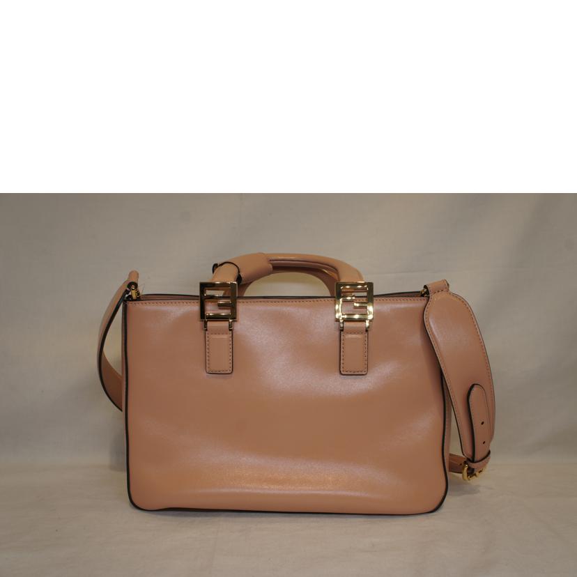 FENDI フェンディ/FFトート スモールバッグピンクベージュ/8BH367//A9Y*/Aランク/92