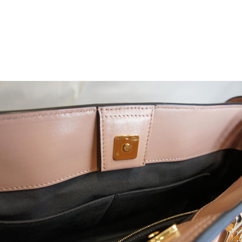 FENDI フェンディ/FFトート スモールバッグピンクベージュ/8BH367//A9Y*/Aランク/92