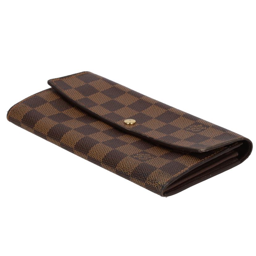 LV/ポルトフォイユ・サラ旧型/ダミエ/エベヌ/N61734//CA1***/Bランク/85