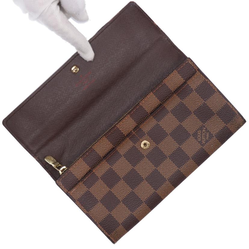 LV/ポルトフォイユ・サラ旧型/ダミエ/エベヌ/N61734//CA1***/Bランク/85